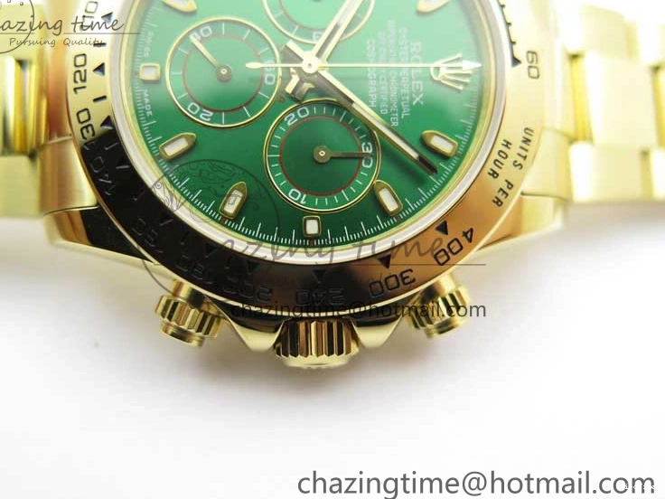 MiroTime 0302 Minimalist Daytona YG KKF 1:1 Best Edition 904L Steel Green Dial on YG Bracelet A 2451